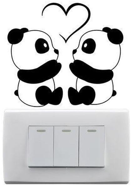 Lovely Panda Wall Sticker - Light Switch