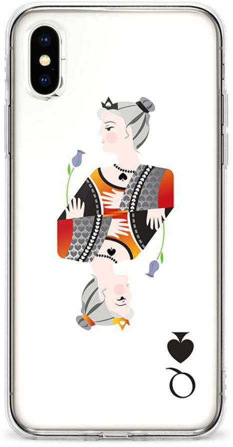 Flexible Case Cover For Apple Iphone XS Max Queen Of Spades Full Print