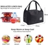 Jj-Boutique Lunch Bags For Women Insulated Lunchbox Tote Bag Food Cooler Box Adult Men (Black)