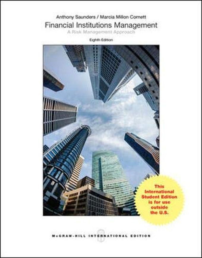 Mcgraw Hill Financial Institutions Management: A Risk Management Approach: International Edition ,Ed. :8