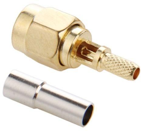 RG316 Lekai Multifunctional Meet Different Needs RG179 Cable 10 PCS Gold Plated Crimp SMA Male Plug Pin RF Connector Adapter for RG174 RG188 