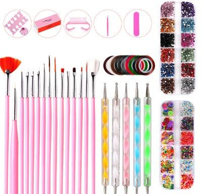 مجموعة أدوات الأظافر متعدد الألوان