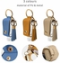 3 Pcs 30ml Refillable Bottle Keychain Portable Squeeze Bottle Reusable Travel Bottle with PU Leather Cover, Funnels, Hook for Outdoor Trip Shopping School