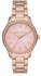 Michael Kors MK6848 Stainless Steel Stone Embellished Bezel Round Analog Watch for Women - Rose Gold