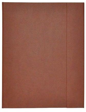 PU Cover Magnetic Folder With Writing Pad Brown
