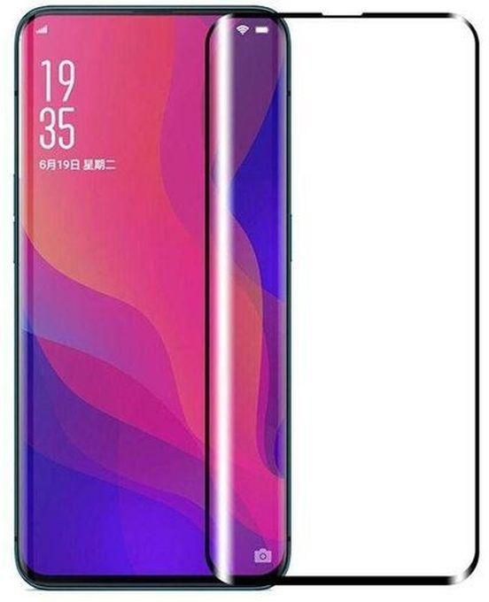 5D Tempered Glass Screen Protector For Oppo Find X -0- Black