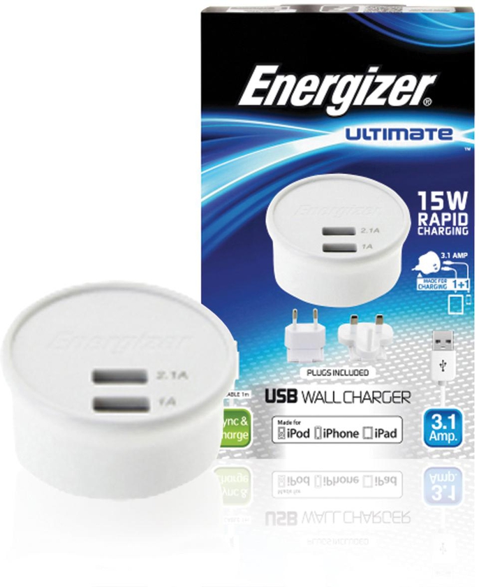 Energizer Wall Charger 3.1A 15W for iPhone with Lightning Connector