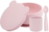 Minikoioi - Feeding Set JR - Pink- Babystore.ae