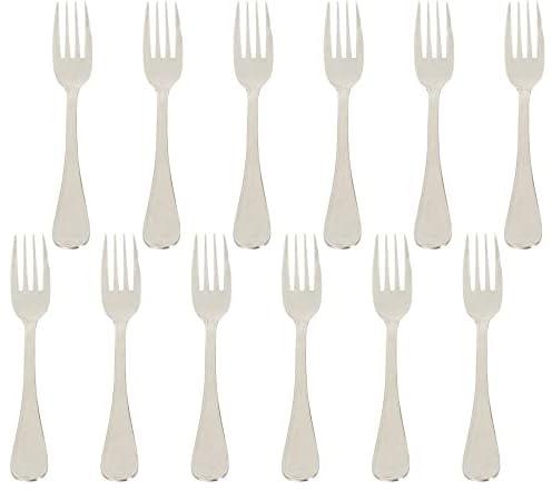 one year warranty_Set Of 12 Stainless Steel Forks-Silver4088