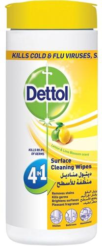 Dettol 4-in-1 Surface Cleaning Wipes Lemon - 35's