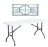 10-seater Rectangular Plastic Folding Table With Foldable Metal Legs - 6ft