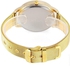 ساعة يد رسمية للنساء ,  كوارتز , ذهبي - F5077