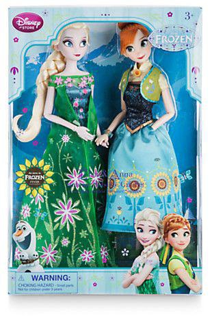 Anna and Elsa Dolls Gift Set - Frozen Fever - 12 inch