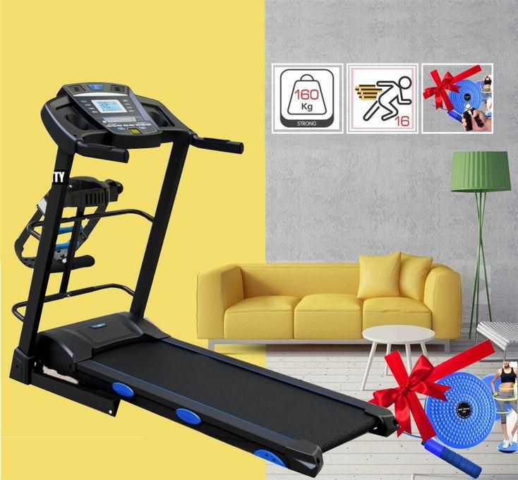 City Star 310 AC Multi-function Treadmill AC Motor Maximum User Weight 160 Kg 3 HP With 4 Varied Gifts / Jumping Rope. Hand Exercises. Twister Disc. A Bottle Of Walking Oil