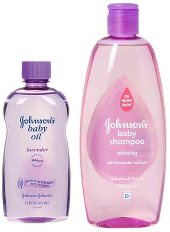 Johnson's Baby Shampoo Relaxing With Lavender extract - 500ml + Baby Oil Gel With Lavender - 75ml