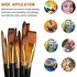 15 Pcs/Set Artist Paint Brushes With Canvas Bag, Sponge