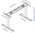 RODULF قاعدة/حامل سفلي لسطح طاولة, أبيض, ‎140x80 سم‏ - IKEA