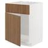 METOD خزانة قاعدة لحوض مع باب/واجهة, أبيض/Sinarp بني, ‎60x60 سم‏ - IKEA