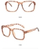 Leopard Skin Frame Lensless Fake Glasses Fashion Statement