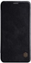 Samsung Galaxy A6 Plus ‫(2018) Nillkin Qin Series Leather Case Cover - Black