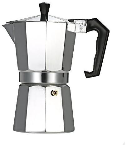 6-Cup aluminum Espresso Percolator Coffee Stovetop Maker Mocha Pot for Use on Gas or Electric Stove