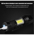 Mini LED Rechargeable Flashlight 9cm With COB Side Light-USB Chargeable Torch-Super Bright Torch - Zoomable Best Mini Small LED Flashlight For Camping, Outing And Emergency-No Battery-9cm