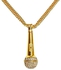 Generic Wonderful Microphone Gilt Pendant 18K Gold-plated Rhinestone Necklace Hip-Hop Style Gentleman Necklace - Intl
