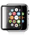 غطاء كامل ثلاثي الأبعاد من الزجاج المقوى لهاتف Apple Watch Series 4 واقي شاشة زجاجي مقاس 40 مم شفاف / أسود