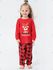 Kids Merry Christmas Letters Elk Plaid Pajamas Sweatshirt Set - 4 - 5 Years
