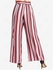 Plus Size Striped Print Pockets Tied Wide Leg Pants - M | Us 10