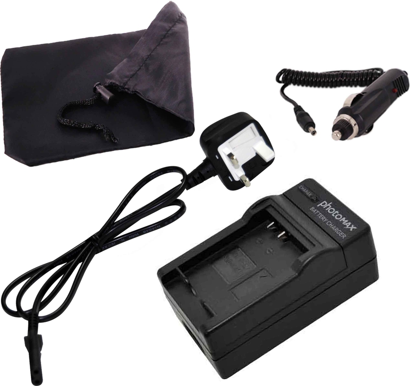 photoMAX Camera Battery Charger with UK Cable for Samsung SLB-0837B