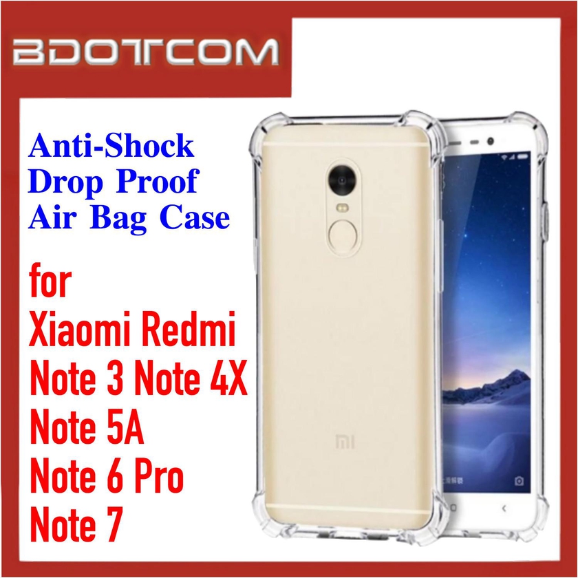 Anti-Shock Xiaomi Case For Redmi Note 3 /4X /5A /6 Pro /7 (Clear)