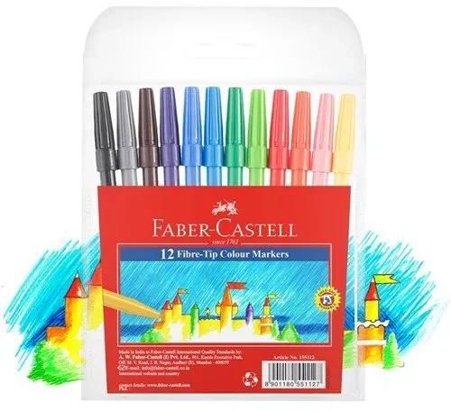 Colour Fiber Tip Pen (12 Pcs)