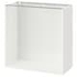 METOD Base cabinet frame, wood effect black, 80x37x80 cm - IKEA