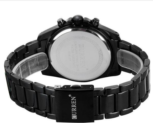 Curren Men's Black Dial Stainless Steel Band Watch [M8107BRED]