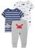 Child Of Mine Newborn Baby Boys Short Sleeve Shirt, Bodysuit & Pant 3pc – Crab