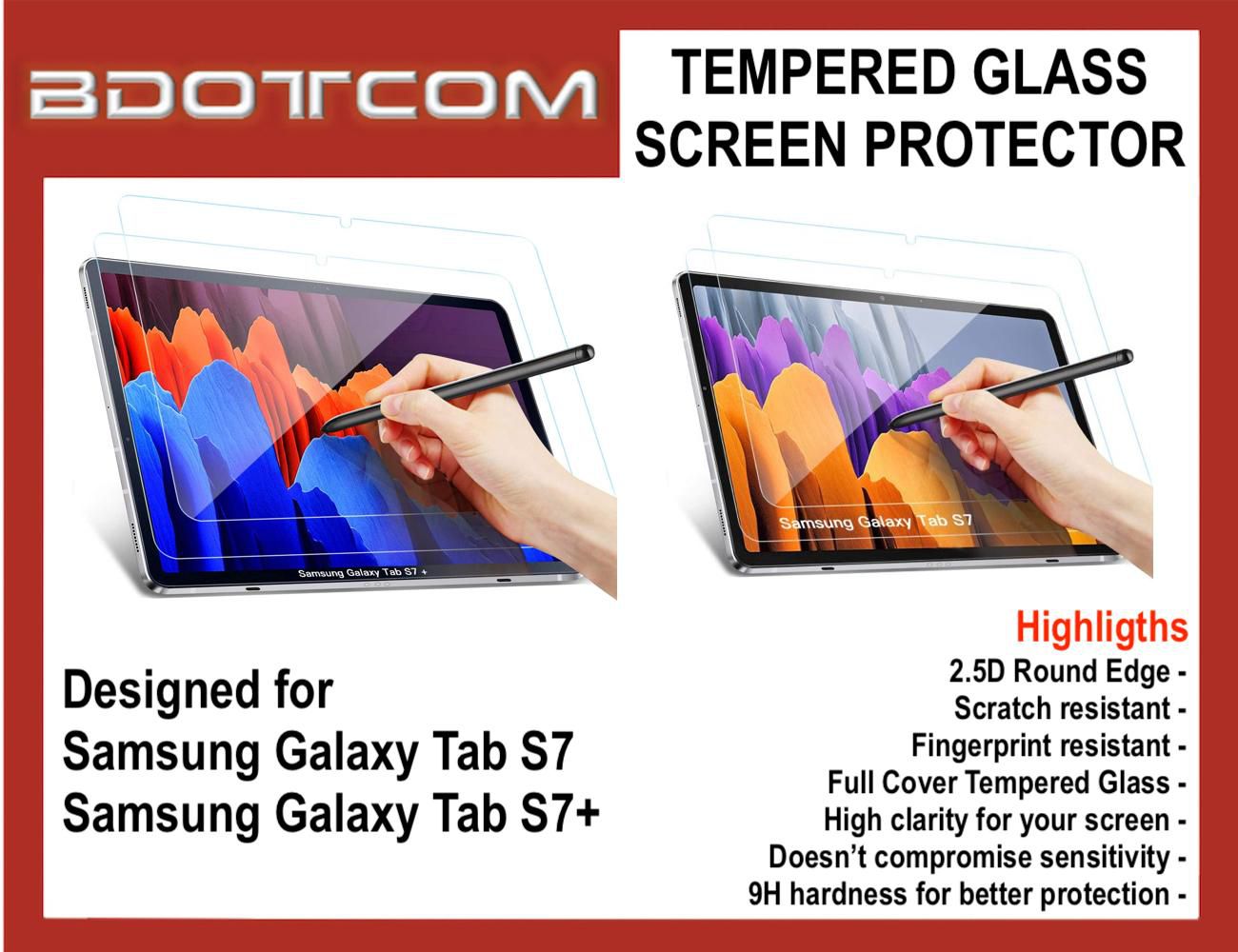 High Quality Tempered Glass Screen Protector for Samsung Galaxy Tab S7 11
