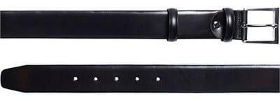 Thick Leatherworks Buckle Leather Belt - Black