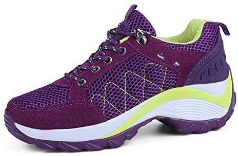 IVYILA Women's Athletic Shoes Womens Casual Sneakers Running Shoes Outdoor Sports Lace Up Platform Breathable Height Wedges Shoes (Size : 41)