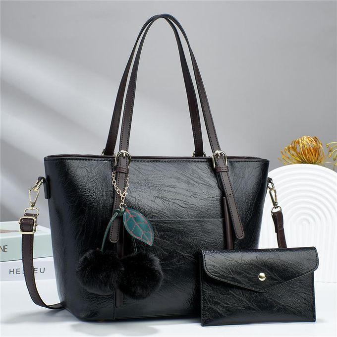 Fashion Classic Ladies Leather Women Handbag (M)