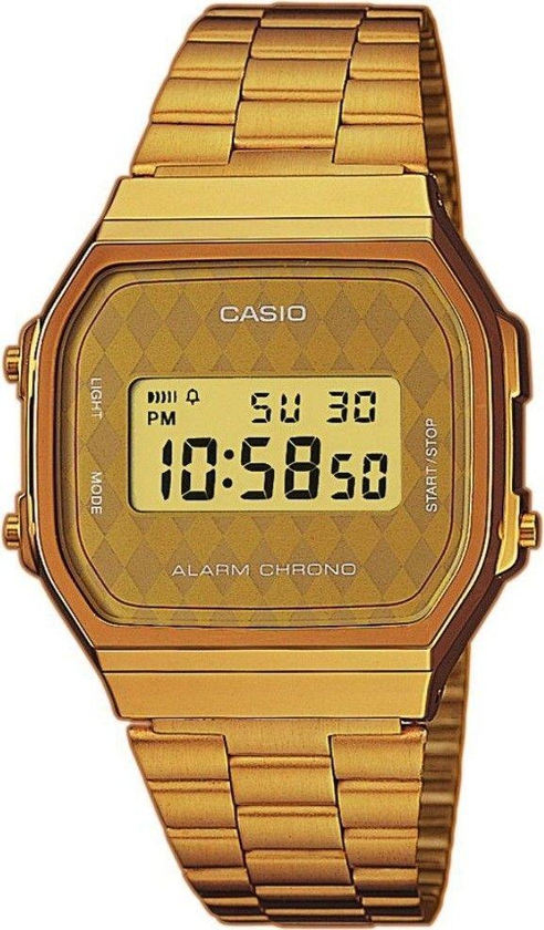 Casio Men's Gold Dial Stainless Steel Band Watch [A168WG-9BWEF]