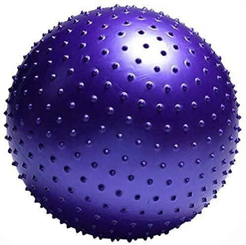 Max Strength Massage Gym Ball With Pump, Birthing Ball Anti Burst, Improves Balance Workout Yoga Ball Pump Inflatable Exercise Ball, Gym Fitness Training Yoga Spiky Spine Massage Ball 65cm