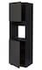 METOD خزانة عالية لفرن مع بابين/أرفف, أبيض/Nickebo فحمي مطفي, ‎60x60x200 سم‏ - IKEA