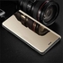 COTDINFOR Compatible with iPhone 13 Pro Max Shell Case Makeup Cover Clear View Bright Folding Kickstand Protective Standing Phone Cover for iPhone 13 Pro Max Case Flip Mirror PU Gold MX.