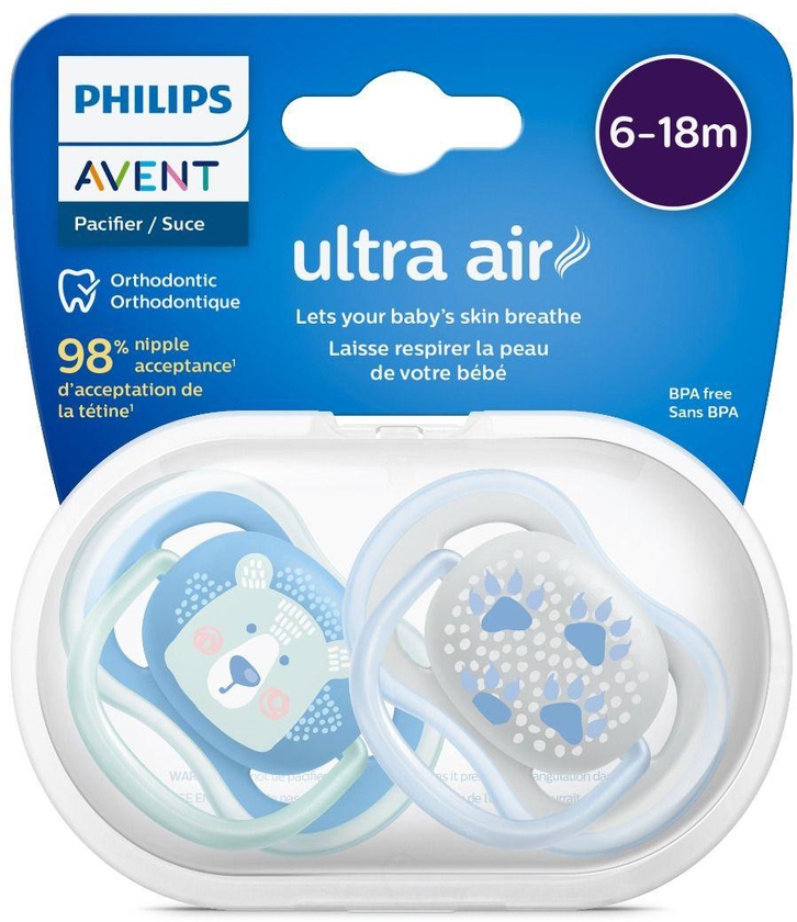 Avent, Baby Soother, Ultra Air, 6-18 Months - 2 Pcs