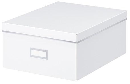 SMÅRASSEL Box with lid, white