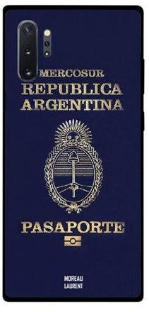 غطاء حماية واقٍ لهاتف سامسونج نوت 10 برو على شكل جواز سفر الأرجنتين