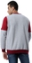 AGU Bi-Tone Lined Shoulders Sweatshirt - Heather Grey & Dark Red