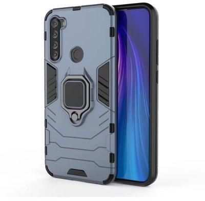 Case Cover For Xiaomi Redmi Note 8T PC + TPU Shockproof Protective Case with Magnetic Ring Holder(Navy)