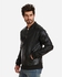 Ravin Elegant Stitched Leather Jacket - Black